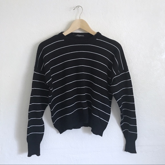 Brandy Melville Sweaters - Brandy Melville Rena Navy White Stripe Sweater